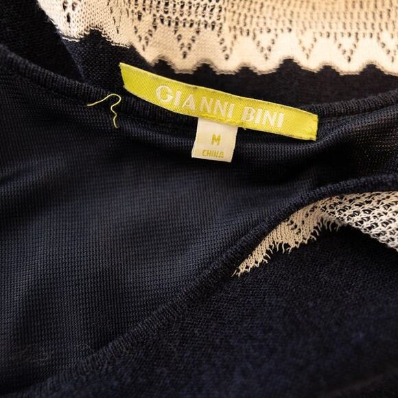 Gianni Bini Scoop Neck Striped Sweater Dress, Medium - Picture 4 of 5